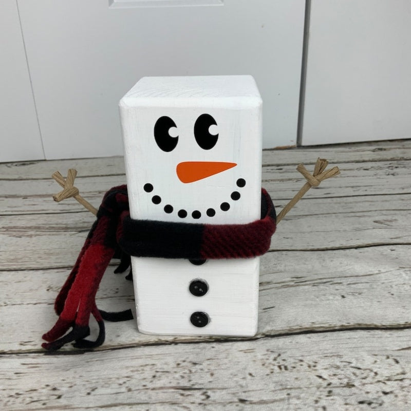 🎄Christmas Decor-Wood Block Snowman⛄