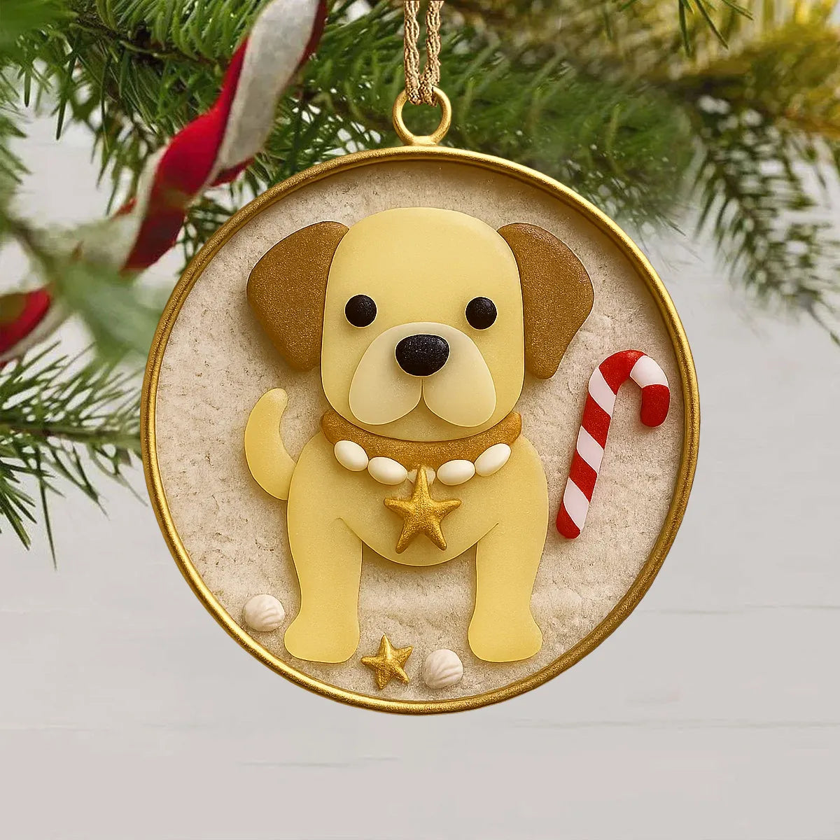 Dog Glass Ornament