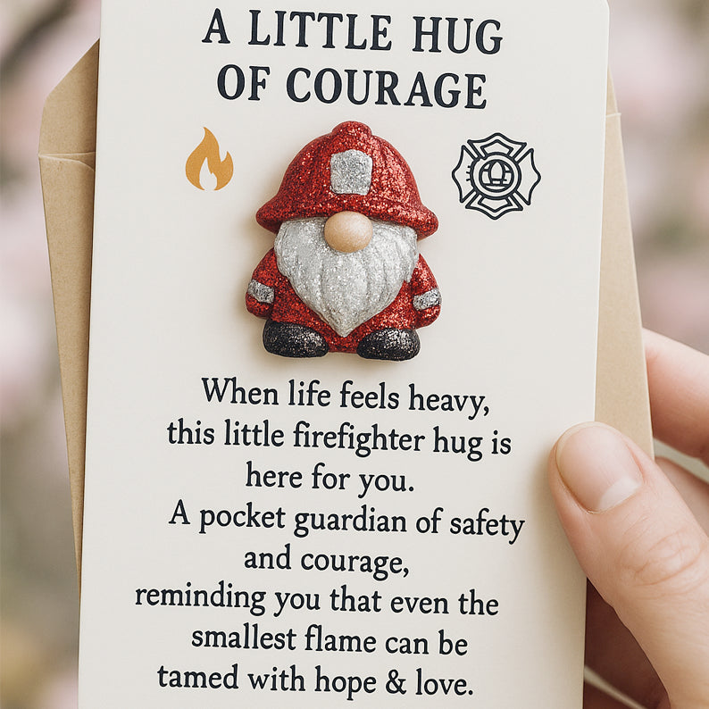 🔥👨🚒 A Little Hug of Courage – Firefighter Pocket Guardian