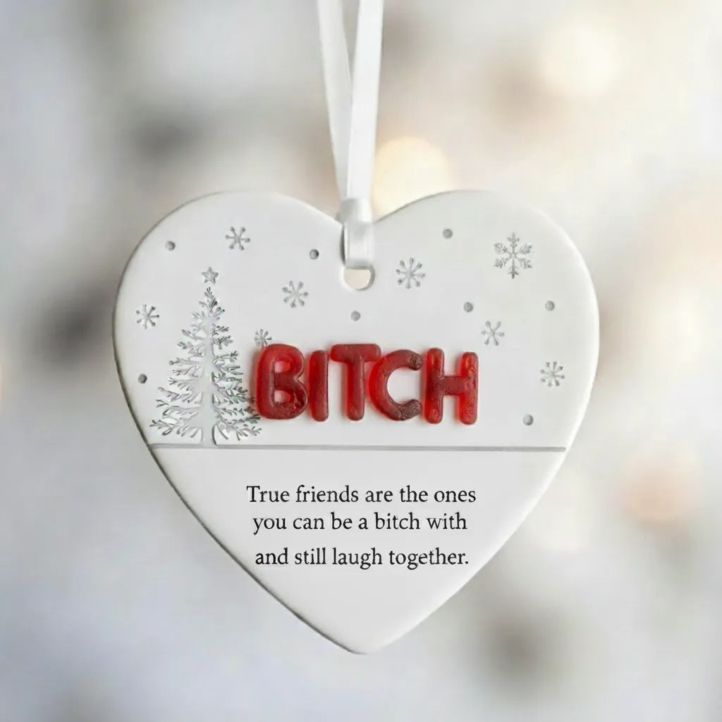 Funny & Sassy Friendship Heart Ornament