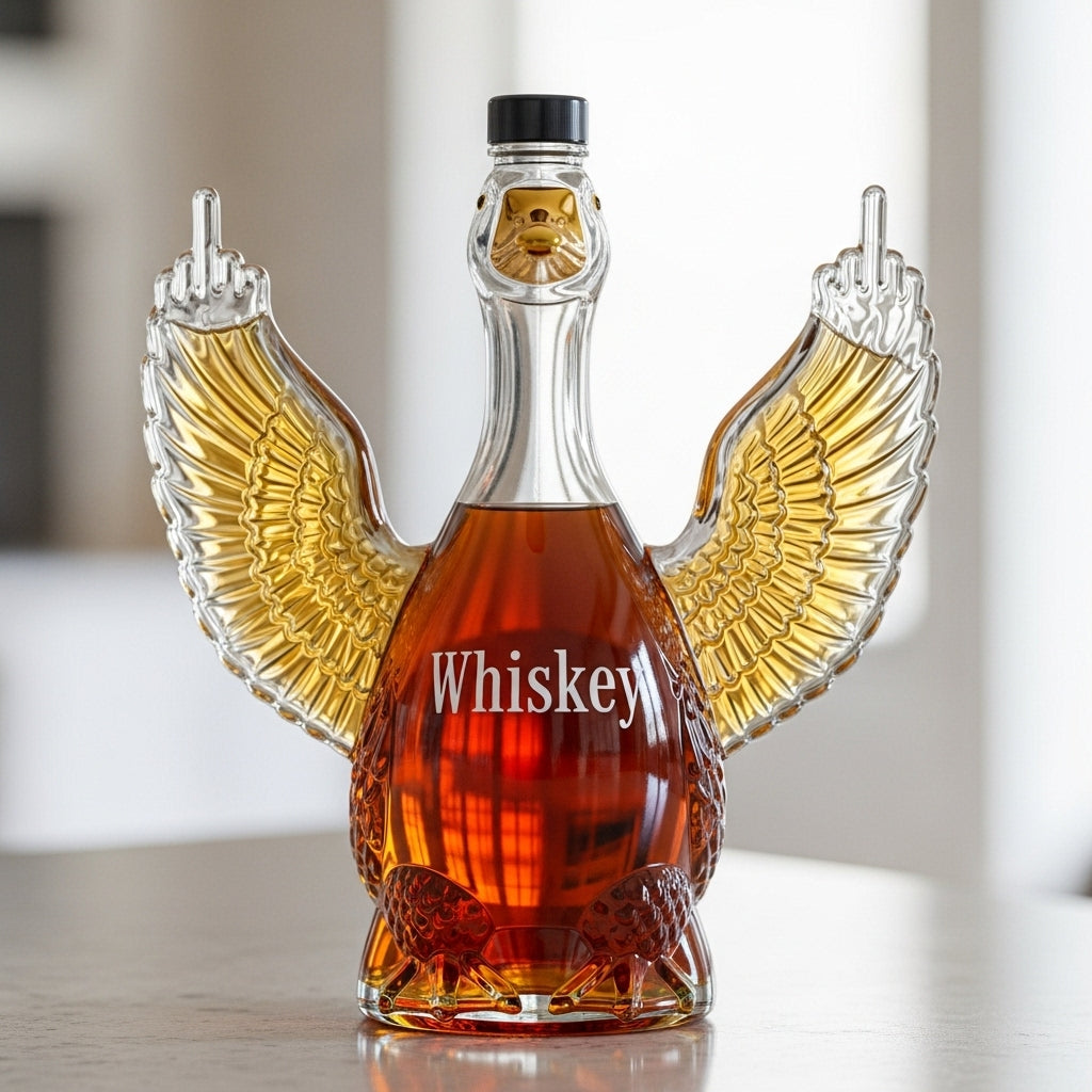 🐾Middle Finger Animal Whiskey Bottle