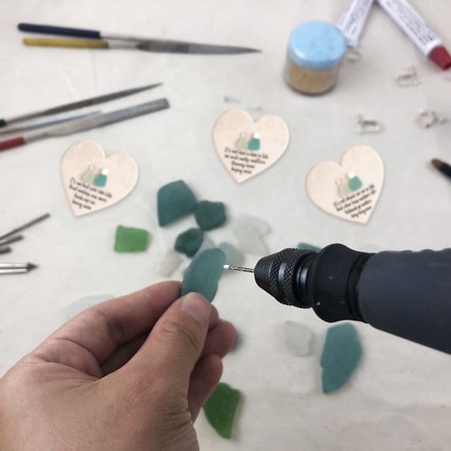 Heart-Shaped Sea Glass Friendship Decor