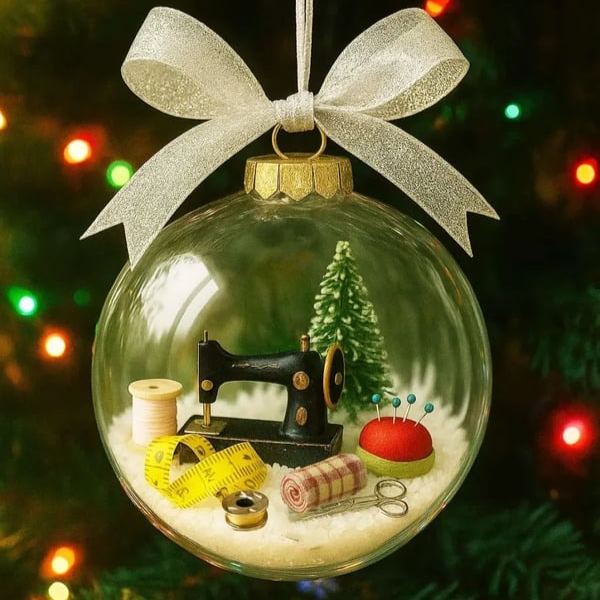 🔥Last Day 49% OFF - Holiday Sewing Snow Globe Ornament