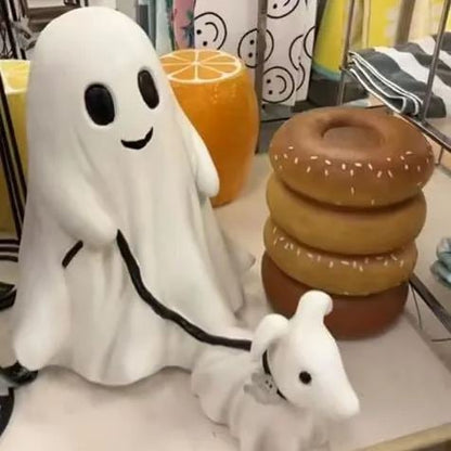 🎃2024 Halloween Ghost Walking Dog Statue👻