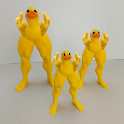 🦆💪Middle Finger Muscular Legs Duck