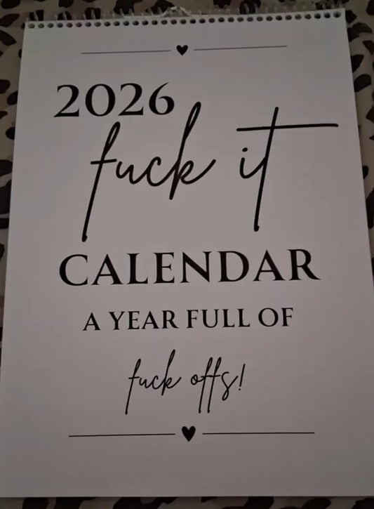 😂Fuck It 2026 Spiral Bound Wall Calender📆