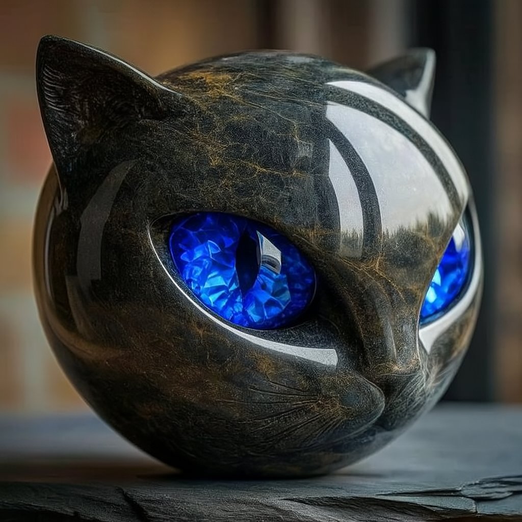 🔥LAST DAY 50% OFF🐈‍⬛Stately Residence Accent & Refined Present Masterpiece - Opulent Black Cat Sculpture