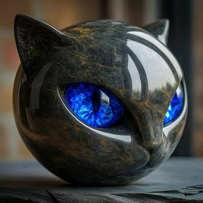 🔥LAST DAY 50% OFF🐈‍⬛Stately Residence Accent & Refined Present Masterpiece - Opulent Black Cat Sculpture