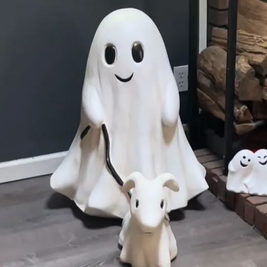 🎃2024 Halloween Ghost Walking Dog Statue👻