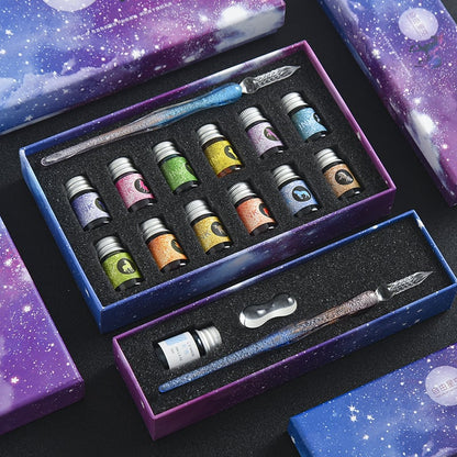 ✨Hot Sale✨-🎨2023 Calligraphy Glass Dip Pen Ink Set