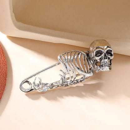 Mystical Skull Pin Brooch - Gothic Style Jewelry