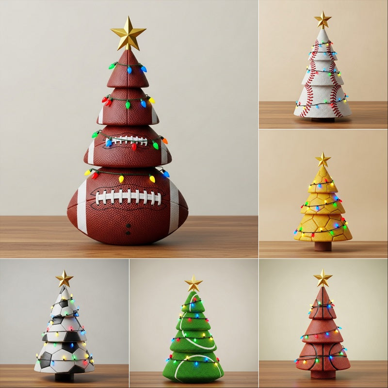 🏈🏆 Sporty Christmas Tree – Celebrate the Holidays Like a True Fan!