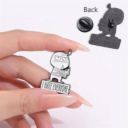 😡‘I Hate Everyone’ Funny Brooch