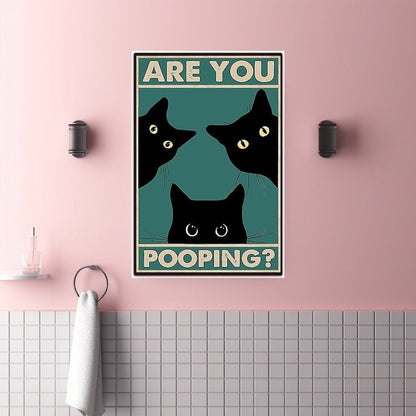 Funny Animal Poste -Vintage Bathroom Wall Art