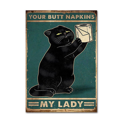 Funny Animal Poste -Vintage Bathroom Wall Art