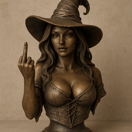 🖕 Middle Finger Witch Bust – Because Magic Should Come with Attitude! 🔮