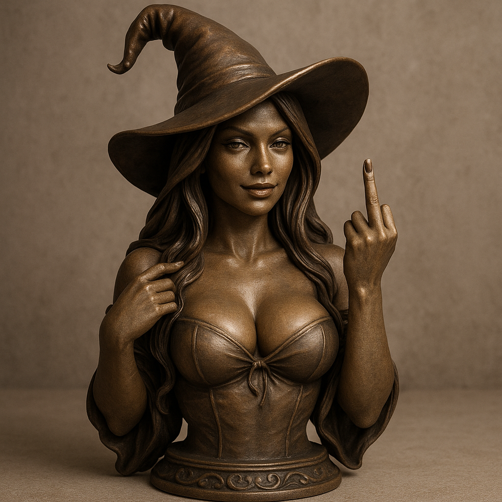 🖕 Middle Finger Witch Bust – Because Magic Should Come with Attitude! 🔮