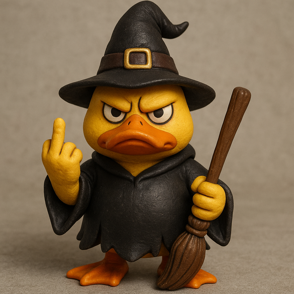 Middle Finger Mage Duck
