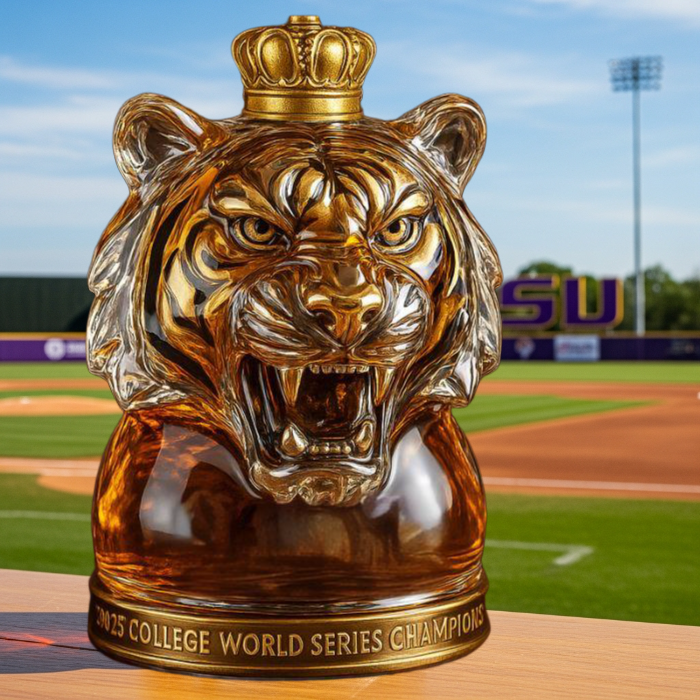 🥃🐯HOT LSU Tigers Champion Whiskey Bottle