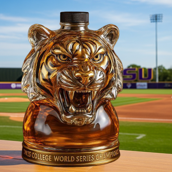 🥃🐯HOT LSU Tigers Champion Whiskey Bottle