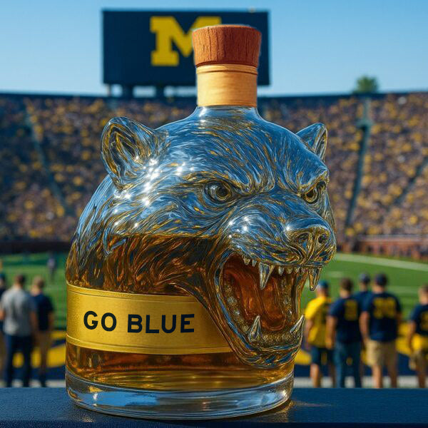 💛🥃Michigan Wolverines Mascot Whiskey Bottle