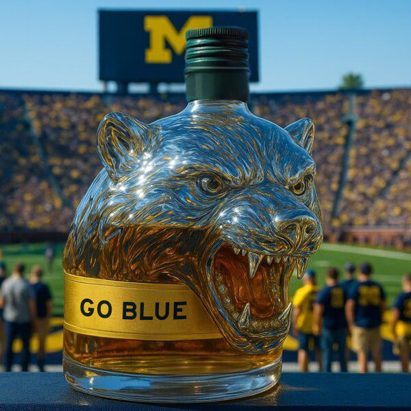 💛🥃Michigan Wolverines Mascot Whiskey Bottle