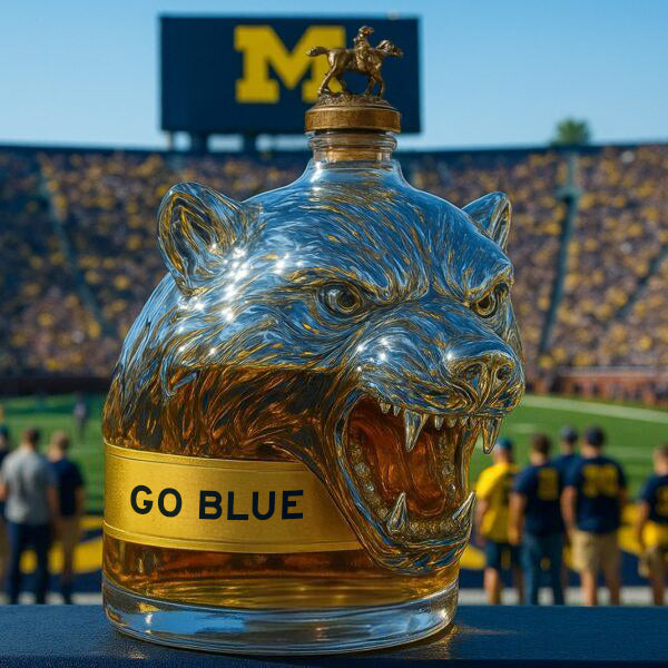 💛🥃Michigan Wolverines Mascot Whiskey Bottle