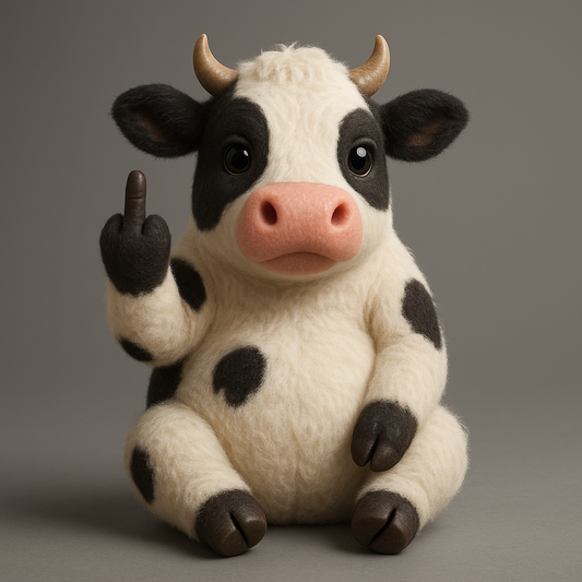 🐄🖕Cute middle finger plush cow