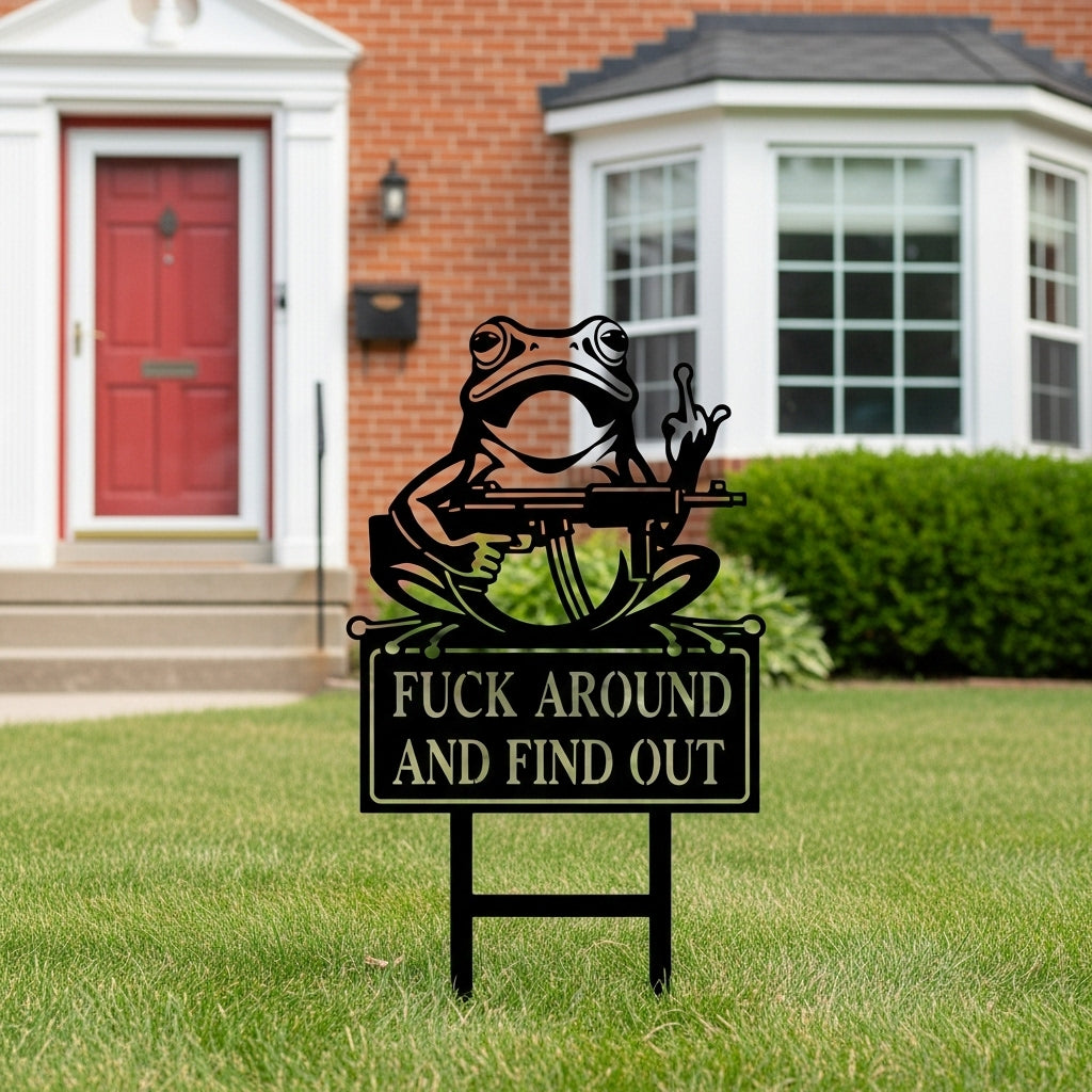 🤣 Middle Finger Jesus Yard Decor: Fk Around & Find Out😎