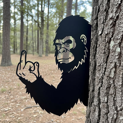 😂Middle Finger Peek-a-Boo Flipping Off Metal Sign