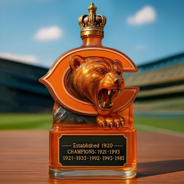 🐻🏈Chicago Bears NFL Champs Whiskey Bottle