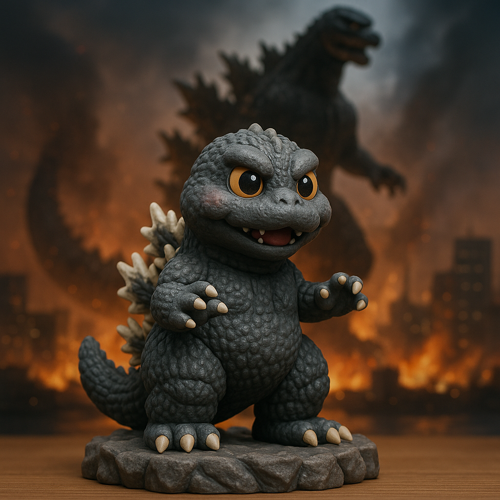 🦖💖 Adorable Godzilla Figure