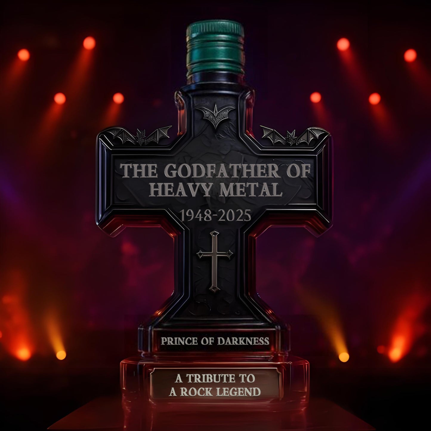 🕯️Ozzy Osbourne Final Tour Memorial Whiskey Bottle