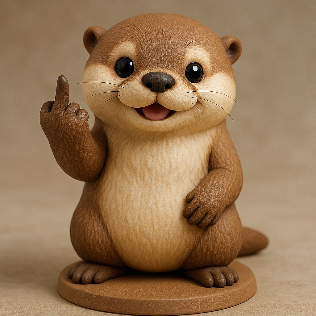🖕Middle Finger Otter Figure