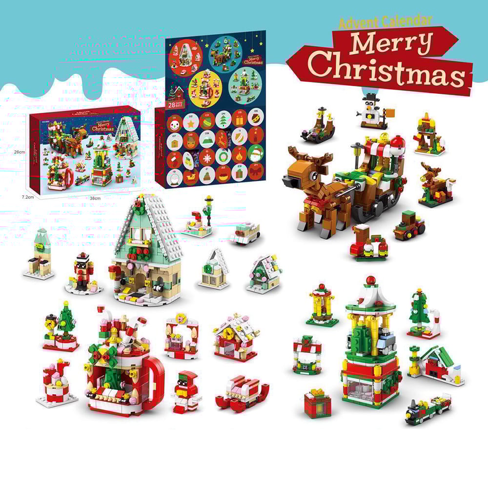 🔥Christmas Hot Sale-Advent Calendar Kids Christmas Building Blocks