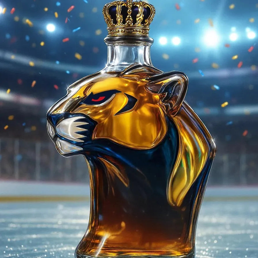 🐆🏒Celebrate the Florida Panthers winning the 2025 NHL Stanley Cup Championship Whisky Bottle🍺