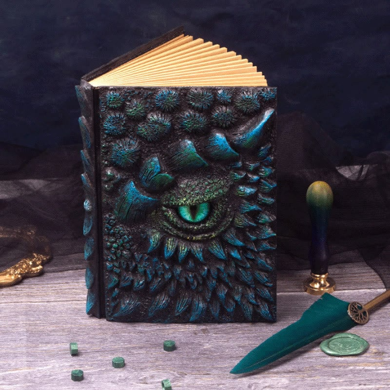 🐉Dragon Eye 3D Embossed Journal - Handmade Resin Engraved Notebook🐉