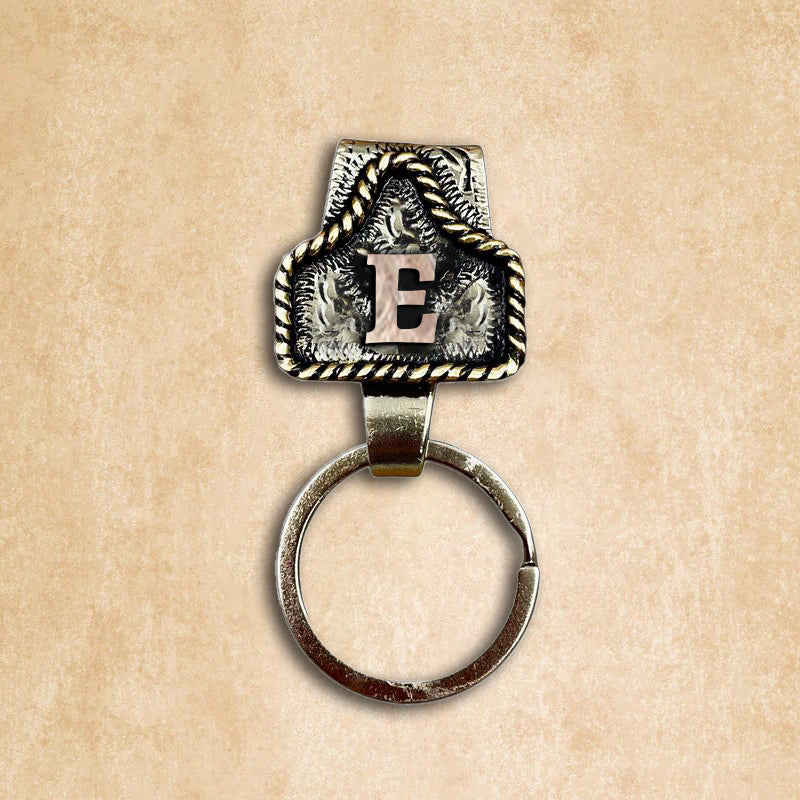 Vintage Letter Keychain