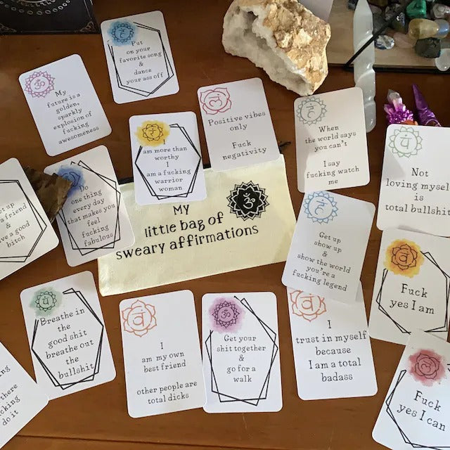 🎅Funny Affirmation Card Gift With Storage Pouch🎁