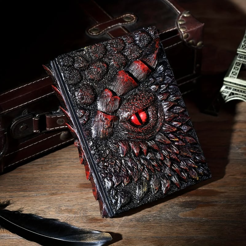 🐉Dragon Eye 3D Embossed Journal - Handmade Resin Engraved Notebook🐉