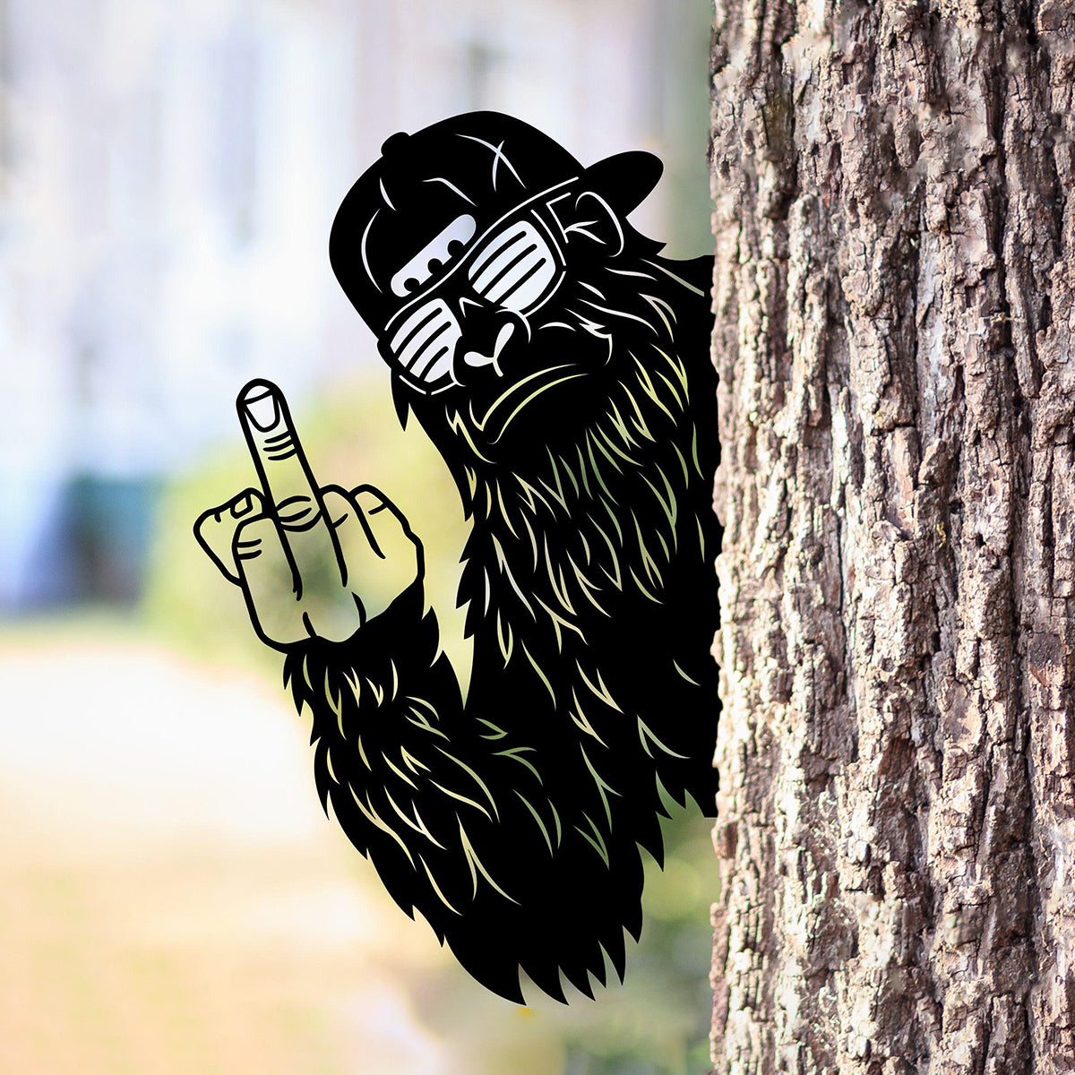 🤣Hilarious Bigfoot Middle-Finger Metal Yard Decor