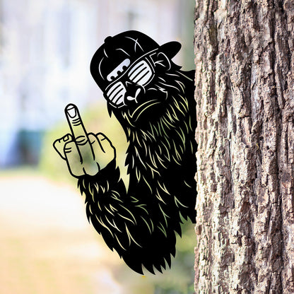 🤣Hilarious Bigfoot Middle-Finger Metal Yard Decor