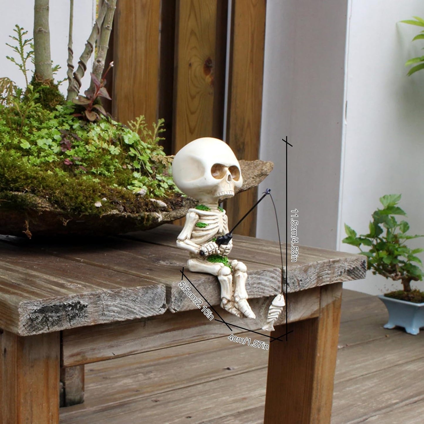 💀Halloween Fishing Skeleton Garden Accessory(4.5")