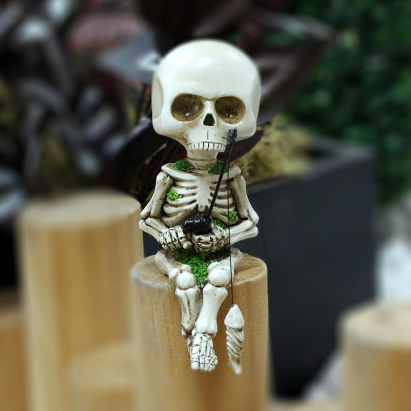 💀Halloween Fishing Skeleton Garden Accessory(4.5")