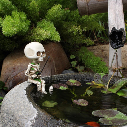 💀Halloween Fishing Skeleton Garden Accessory(4.5")