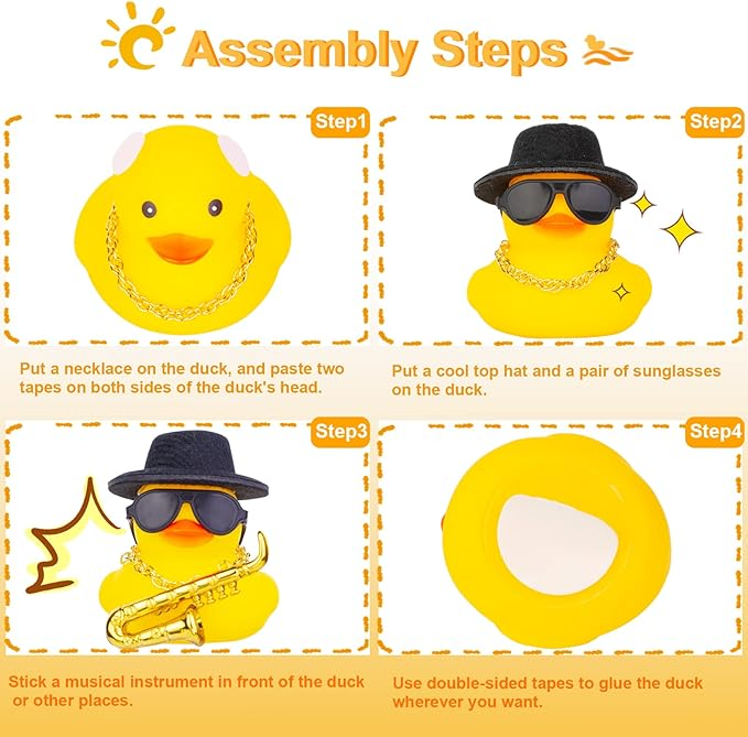 🐤FUN RUBBER DUCK DASHBOARD DECORATION