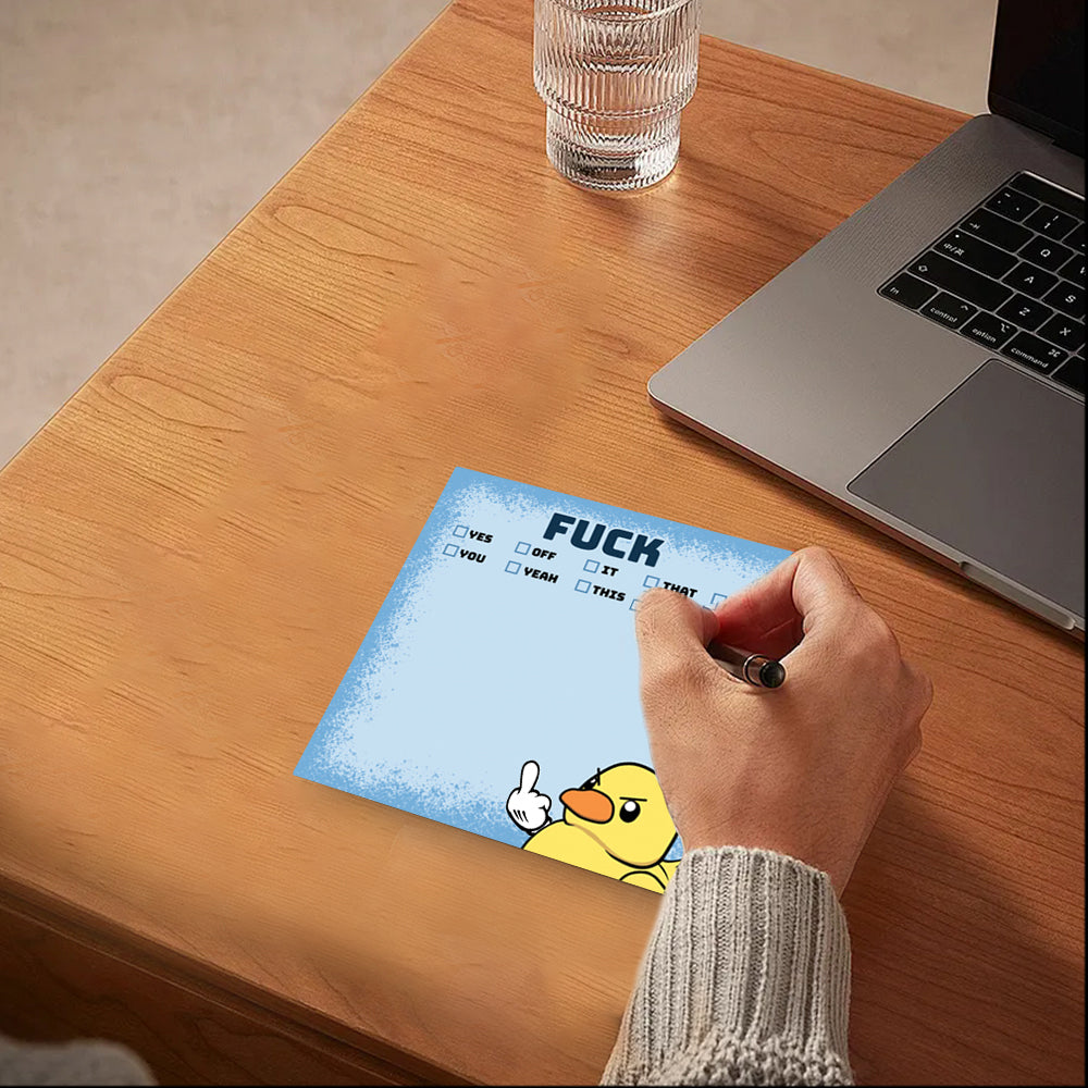 🤣Funny Middle Finger Duck Sticky Notes💥