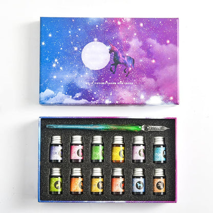 ✨Hot Sale✨-🎨2023 Calligraphy Glass Dip Pen Ink Set