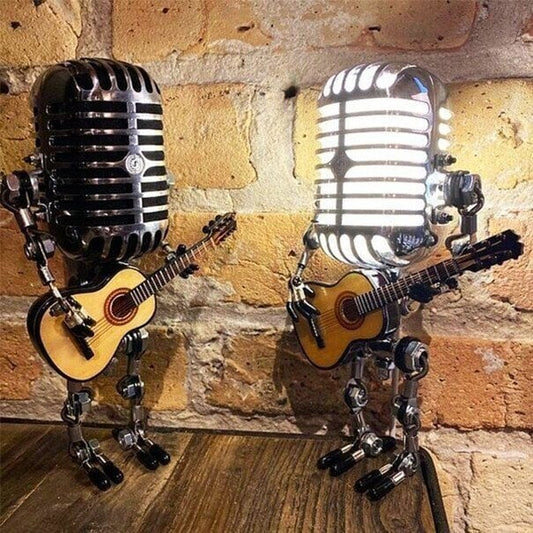 🎙️Vintage Microphone Robot Desk Lamp🎁