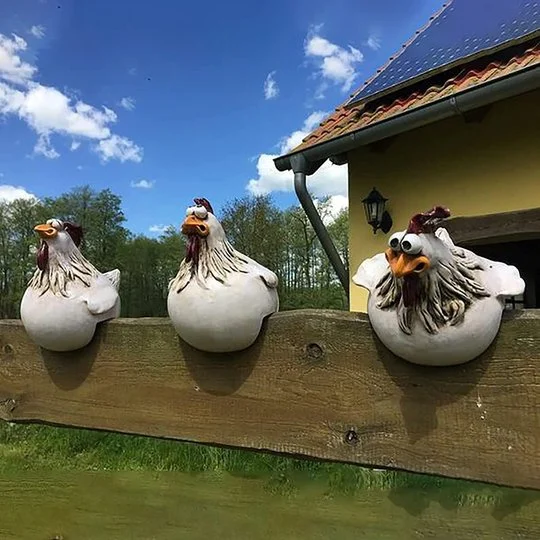 🐔Funny Chicken Garden Fence Decoration🐔